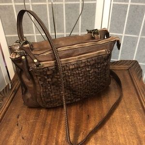 Constanza Rota,Vintage Purse Genuine Leather,zipper pockets,shoulder strap bag.!